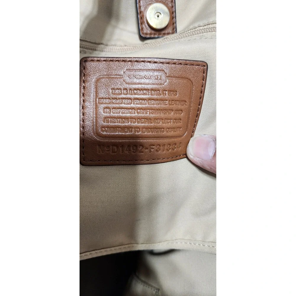COACH New York Hadley F-31334 Hobo Bag Brown Pebbled Leather Shoulder Bag